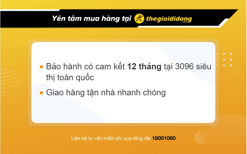 Chính sách bảo hành khi mua phụ kiện tại TGDĐ